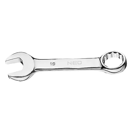 NEO TOOLS Ring-Maulschlüssel - CrV Chrom-Vanadium-Stahl - Profi Gabelringschlüsell Maul-Ringschlüssel - Ring-maulschlüssel einzeln – Silber - Robust l