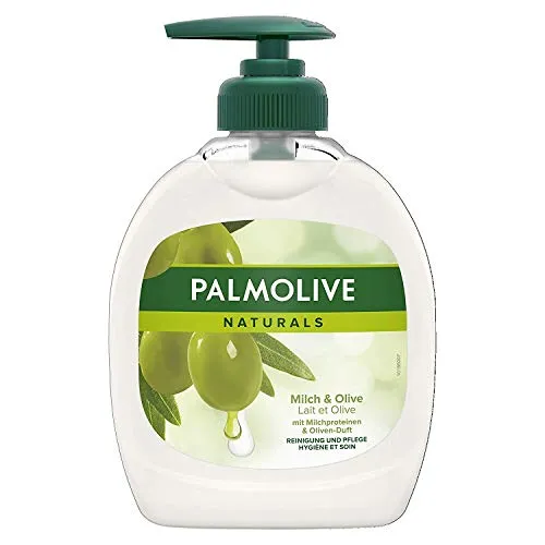 Palmolive Naturals Milch & Olive Flüssigseife, 4er Pack (4 x 300 ml)
