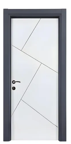 Weiße Holztür BY-614 mit schwarzem Rahmen - Elegante Tür für jeden Raum, Maße: 90 x 200 cm, aus hochwertigem Holz, modern im Design. Ideal für Wohnzimmer, Schlafzimmer und mehr, mit 2 Jahren Herstellergarantie.