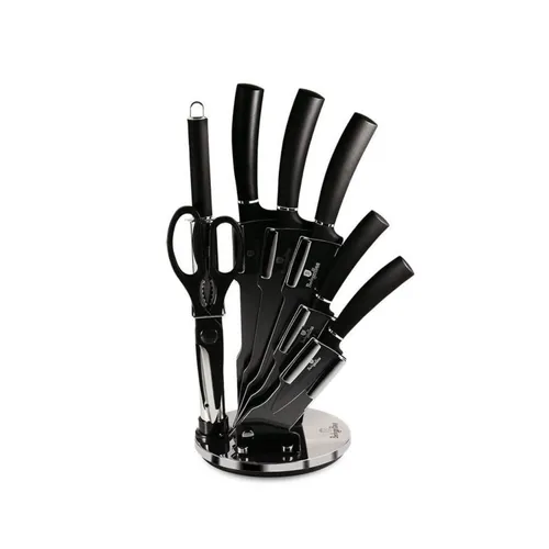 Berlinger Haus Messer Set Bh-2565 Schwarz Silber Im Ständer