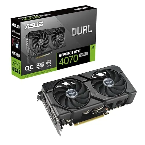ASUS DUAL GeForce RTX 4070 SUPER OC EVO - 12GB GDDR6X, beeindruckende Gaming-Performance und kreative Anwendungen mit 2550 MHz Boost-Frequenz