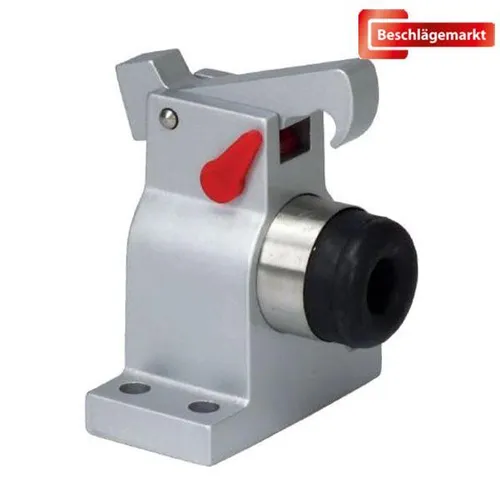 Türfeststeller für Bodenmontage baumanti Türstopper mit Haken silber