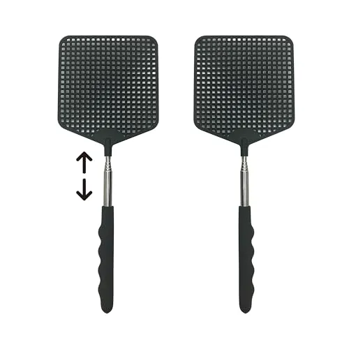 Stück Fliegenklatsche Ausziehbar, Fliegenklatsche Stabil, Fly Swatter, Fliegenklatschen, Mückenklatsche, fliegenfänger Zur Fang von Fliegen, Mücken und Insekten, Insektenfänger, Wespen/Fly Killer 2