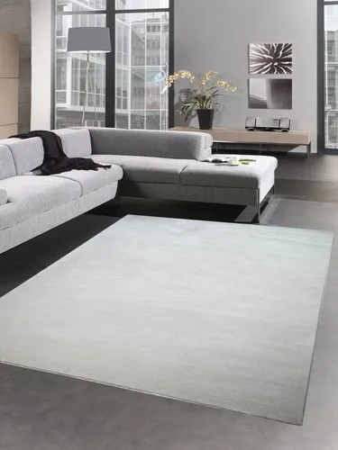 Carpetia Teppich Teppich Wohnzimmerteppich Läufer uni creme, rechteckig, Höhe: 13 mm