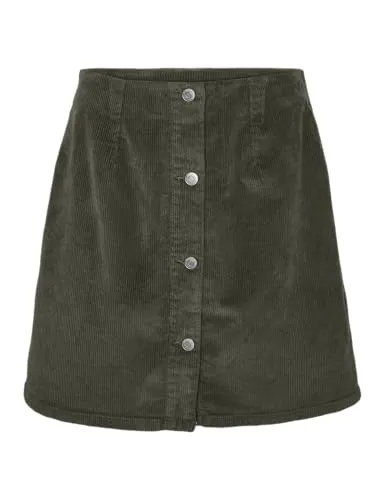Vero Moda Cordrock VMETTA HR SHORT CORD SKATER SKIRT NOOS in grün von VERO MODA