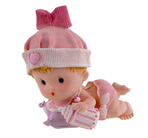 Kremers Schatzkiste Spardose XXL Rosa - Handbemalte Baby Spardose in Rosa, 23 cm groß, ideal als Geschenk zur Babyparty oder Taufe und sorgt für strahlende Augen!