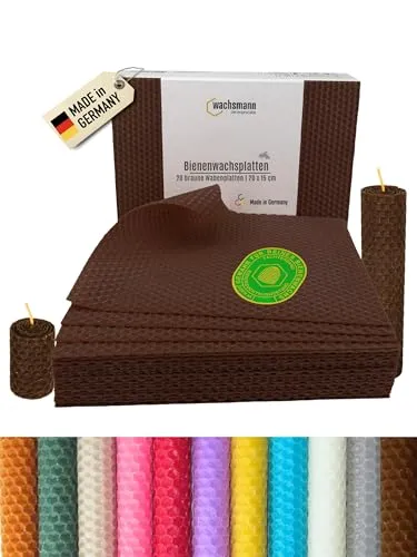 Wachsmann Bienenwachsplatten 20 Stück in braun von Wachsmann