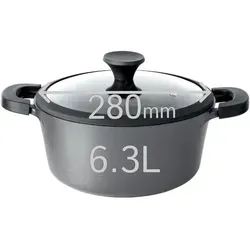 BIOL Aluminium Kochtopf 6L mit Antihaftbeschichtung