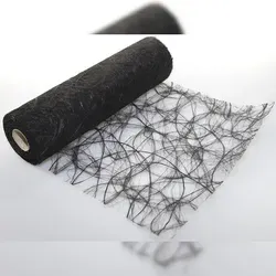 Sizoweb Vlies 30 cm x 25m schwarz - Dekoratives Vlies in schwarz, 30 cm breit und 25 m lang, ideal für elegante und dezente Dekorationen.