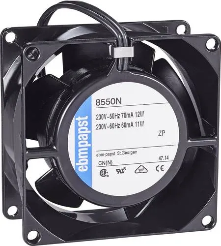 EBM Papst 8550 N Axiallüfter 230 V/AC - Bauelemente-Lüfter, leistungsstarker Axiallüfter mit 50 m³/h Luftdurchsatz und robustem Gleitlagersystem für effiziente Kühlung in Kleingeräten.