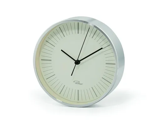 PHILIPPI Tempus Wanduhr 15 cm - Elegante Wanduhren aus Aluminium mit schleichendem Uhrwerk für geräuschlose Zeitmessung, ideal für Schlafräume und jedes Zimmer.
