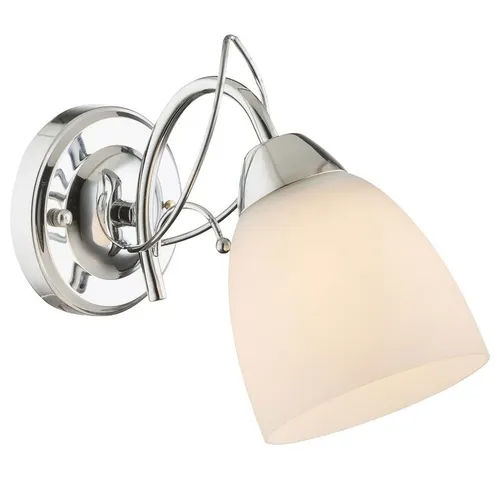 GLOBO LIGHTING Wandleuchte, Leuchtmittel nicht inklusive, Wandleuchte Chrom Wandlampe Glasschirm Treppenhausleuchte