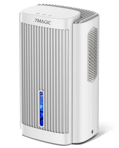 7MAGIC Luftentfeuchter, für 50 m³ Räume, Entfeuchtung 1,10 l/Tag, Tank 2,80 l, Luftentfeuchter Elektrisch, Entfeuchter Leise, Schlafmodus, LED-Licht