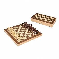 Philos Schachkassette - Reise - Feld 30 mm - Gesellschaftsspiel für Schachliebhaber, ideal für unterwegs mit praktischer Reise-Schachkassette und 30 mm Feldern.