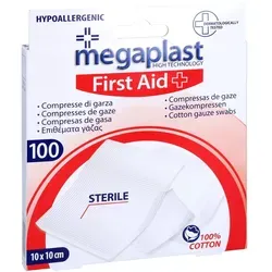 GAZEKOMPRESSEN 10x10 cm steril - 100 Stück - Kompressen & Verbände, ideal für die Wundversorgung dank steriler und saugfähiger Eigenschaften.