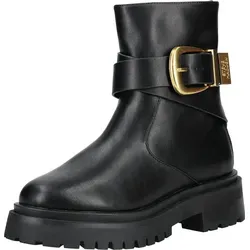 STEVE MADDEN Stiefelette Leder Bikerboots schwarz 37 EU - Wanderschuhe, stylische Bikerboots aus hochwertigem Leder mit bequemem Blockabsatz und praktischem Reißverschluss für einen lässigen Look.
