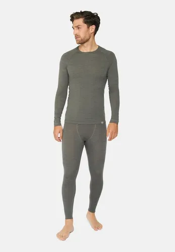 BASELAYER SET AUS MERINOWOLLE FÜR HERREN - Dunkelgrau - S - Funktionsunterwäsche aus hochwertigem Merino-Blend für optimale Atmungsaktivität und Feuchtigkeitstransport. Ideal für Outdoor-Aktivitäten und gemütliche Stunden zu Hause.