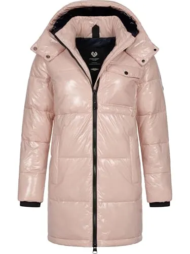 Ragwear Wintermantel Damen rosa, XXXL - Stylischer Steppmantel - Funktionsjacken - Moderner Winter-Steppmantel mit elegantem Schimmer, ideal für einen ausgefallenen Winter-Look und kombinierbar mit Jeans und Sneakern.