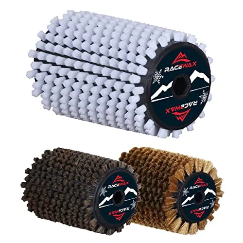 RaceWax Roto Rotorbürste Set 3-teilig Nylon Rosshaar Kupfer 100mm Speed Brush Bürste