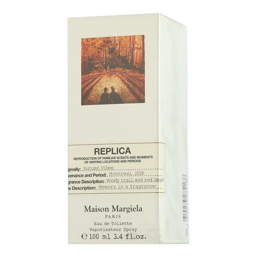 Maison Margiela REPLICA Autumn Vibes Eau de Toilette 100 ml - Eau de Toilette mit holzig-würzigem Duft, der an einen farbenfrohen Herbsttag erinnert. Genießen Sie die Essenz von Zedernholz und Moos für ein Gefühl der Naturverbundenheit.