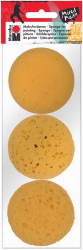 Marabu Malschwamm von fein bis großporig gelb 3 Stück