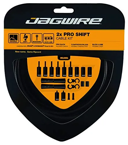 Jagwire 2X Pro Schaltzugset - Hochwertige Schaltzuglösung - Außenhüllen für präzise Schaltvorgänge, langlebig und wetterfest für optimale Performance beim Radfahren.