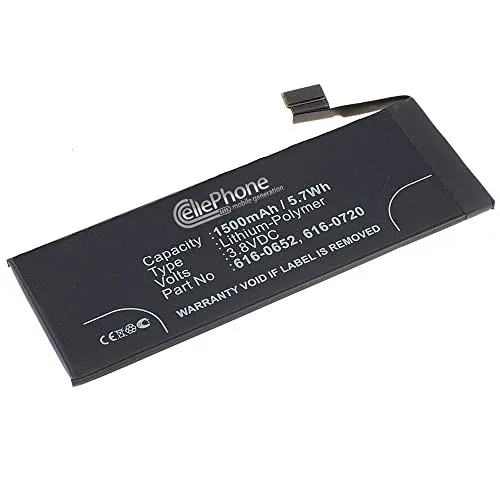 cellePhone Akku Li-Polymer kompatibel mit Apple iPhone 5s (Ersatz für 616-0652)