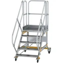 MUNK Aluminium-Plattformtreppe fahrbar 45° 5 Stufen von Günzburger