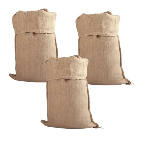 tintoke 3 Stück Jute Sack Groß, 50 * 74cm jutesack für Pflanzen klein,jutesack groß Bedruckt,jutesack groß Motiv,jutesäcke sackhüpfen,Pflanzen Sandsack, schützt Pflanzen, Nutzpflanzen usw.