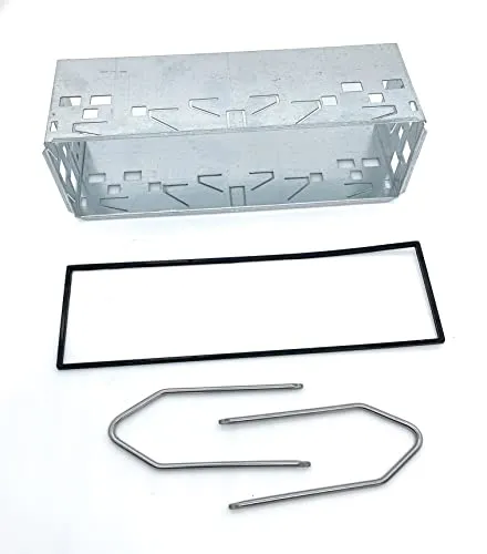 Sound-way 1 DIN Autoradio Radioblende Radiorahmen mit Universal Metallisch Dashboard, Schlüssel