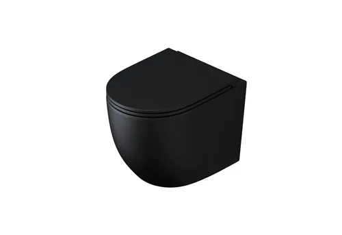 doporro Tiefspül-WC Hänge WC Spülrandlos in schwarz von doporro