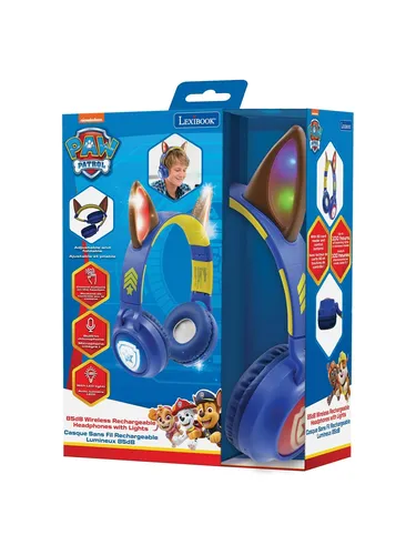 Paw Patrol Wired & Wireless Headphones with Light HPBT015PA - Kopfhörer für Kinder mit Bluetooth und Licht, ideal für kleine Paw Patrol-Fans, die Musik lieben und bequem hören möchten.