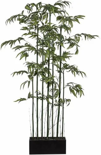 Kunstbambus Raumteiler Creativ green, 150 cm hoch - Künstliche Pflanzen, eleganter Raumteiler aus hochwertigem Kunststoff und Holz, ideal zur Raumgestaltung und Verbesserung der Akustik.
