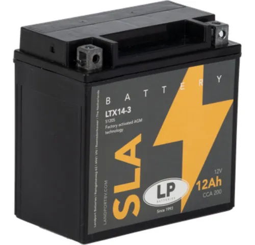 Akkuman.de Batterie AGM SLA 12V 12Ah für Motorrad Startbatterie MS LTX14-3 Bleiakkus