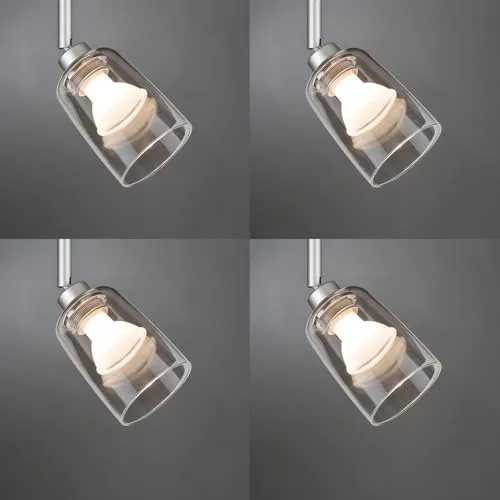 Paulmann Lampenschirm Öffnung ca. 3,3 cm Rado Transparent Klar Glas Ersatzglas, Schirm, Ersatzschirm 4 x