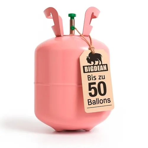Ballongas – Helium Balloon Gas für bis zu 50 Luftballons – Helium Gasflasche XXL