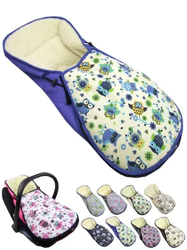 BambiniWelt by Rafael K. Fußsack Winterfußsack für Babyschale kompatibel mit Maxi-Cosi mit Wolle