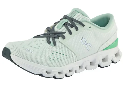 On Cloud X 4 Damen Laufschuhe - Grün - Größe 6 - Laufschuhe mit innovativer CloudTec-Technologie für optimalen Komfort und Dämpfung, ideal für Training und Wettkampf.