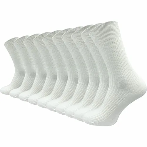 GAWILO 10 Paar Herren Socken aus 100% Baumwolle - Herrensocken aus 100% Baumwolle, ideal für empfindliche Füße, mit verstärkten Zonen für lange Haltbarkeit und ohne drückende Naht für höchsten Komfort.