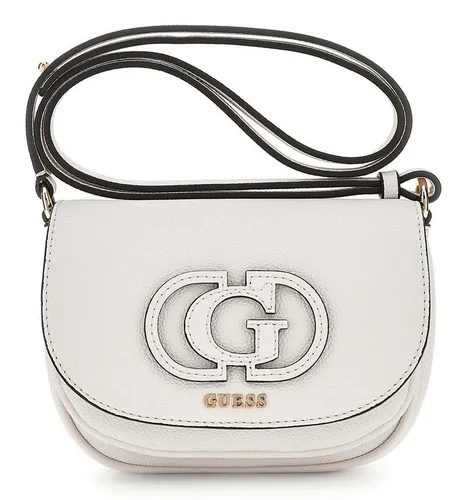 Guess Schultertasche Mini Convertible Xbody Flap Bag in Weiß - Elegante Handtasche aus hochwertigem Polyurethan mit verstellbarem Schulterriemen, ideal für jeden Anlass und perfekt für einen stilvollen Auftritt.
