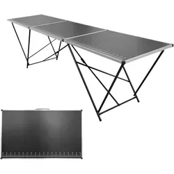LEMODO Tapeziertisch klappbar - Vielseitiger Mehrzwecktisch mit Messskala, leicht und stabil, ideal für Flohmärkte, Partys oder Tapezierarbeiten. Schnell auf- und abgebaut, belastbar bis 30 kg.