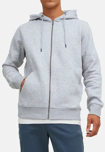 JACK & JONES Einfarbige Kapuzenjacke für Herren - Kapuzenpullover für Herren, locker geschnitten aus 50% Bio-Baumwolle für hohen Tragekomfort und Nachhaltigkeit.