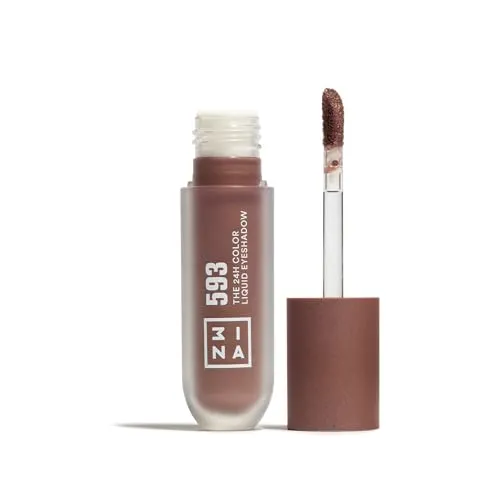 3INA MAKEUP - The 24H Color Liquid Eyeshadow 593 - Tiefes Taupe Flüssiger Lidschatten - 24H Langanhaltende - Wasserfeste Formel - Leichte und Cremige Textur - Vegan - Cruelty Free