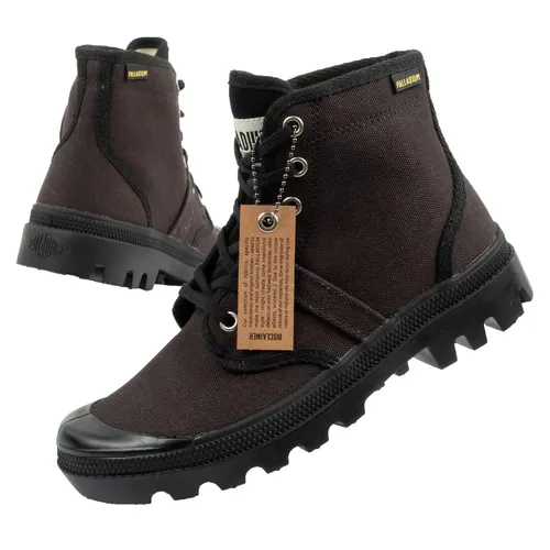 Palladium Pallabrousse 90069001M Boots - 40 EU - Wanderschuhe mit Bio-Baumwollleinen und gestrickter Baumwollzunge, ideal für umweltbewusste Abenteuerlustige.