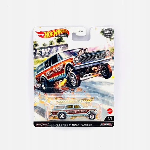 HW Premium 1964 Chevy Nova Gasser HCK21 /10 Mattel 194735011902