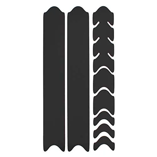 AlphaShield Fahrrad Rahmenschutz Kettenstreben Schutz Folie Aufkleber Rahmen Schutz Carbon MTB BMX Lackschutz Folie K099 (Matt Schwarz)