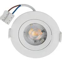 LUXULA LED Einbauspot Ø 75mm Einbaustrahler Schwenkbar 5W 450lm 3000K Warmweiß 38° Abstrahlwinkel Downlight Weiß Flickerfrei