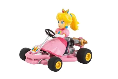 Carrera RC I Mario Kart I Pipe Kart Peach - Original Lizenz, robust und perfekt für spannende Rennen mit 9 km/h Höchstgeschwindigkeit
