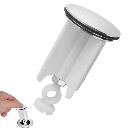 Abflussstopfen Einstellbare Waschbeckenstöpsel Universal 40 mm Höhenverstellbar-Stopfen Ersatz-Ablaufstopfen für Küche Bad Waschbecken Waschbecken Spüle Höhenverstellbar Messing verchromt