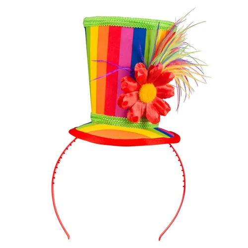 Haarreifen bunter Hut Erwachsene Karnevalskostüm Zubehör Fasching Haarschmuck